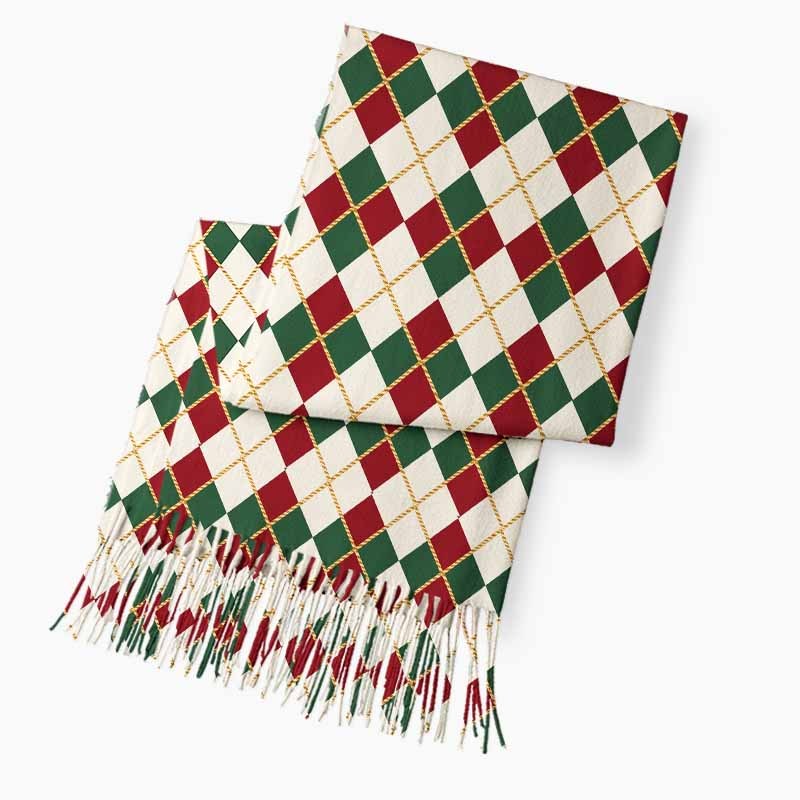 Soulisfree The Timeless Spirit Of Christmas Fuzzy Fringed Scarf