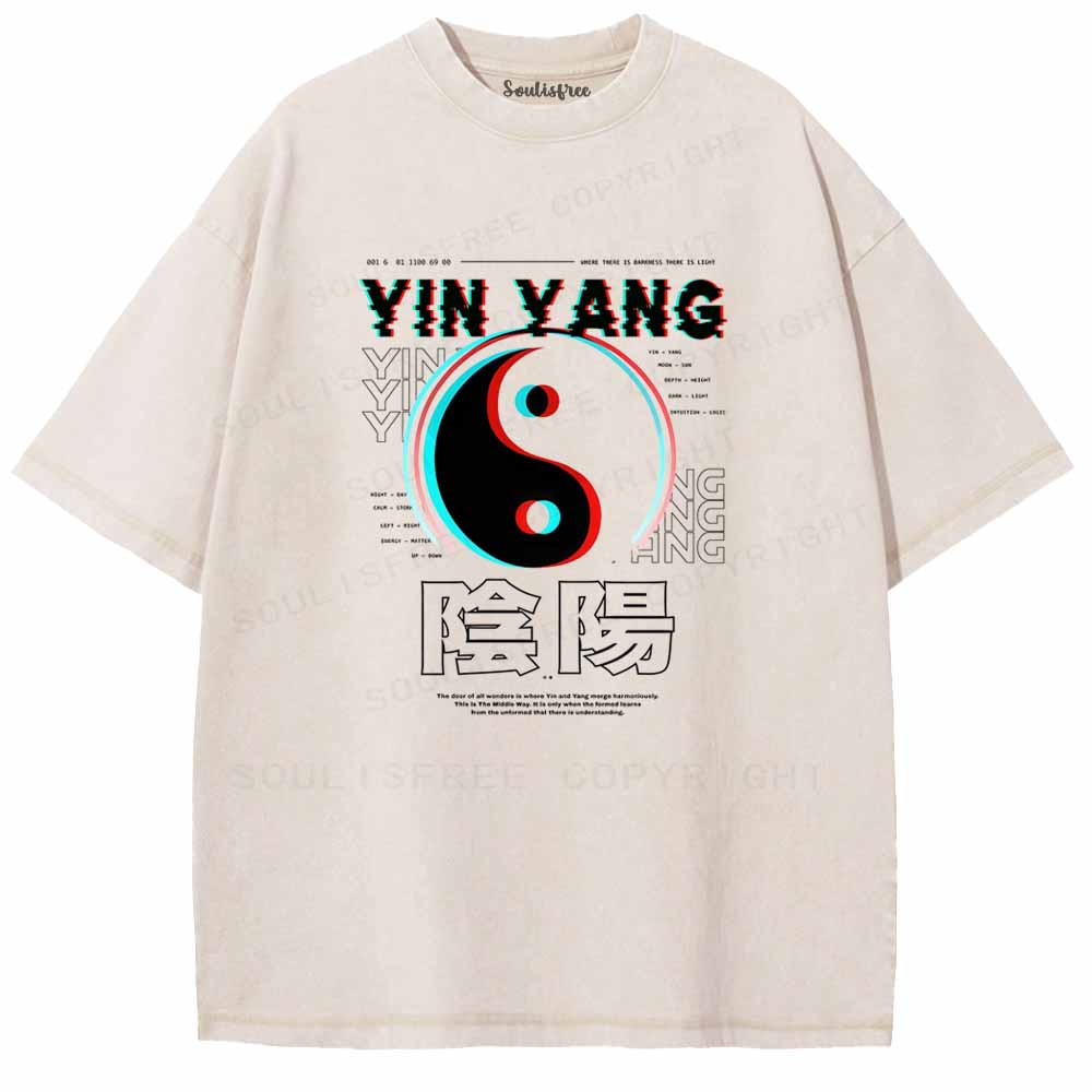 Soulisfree  YIN YANG Washed Tee
