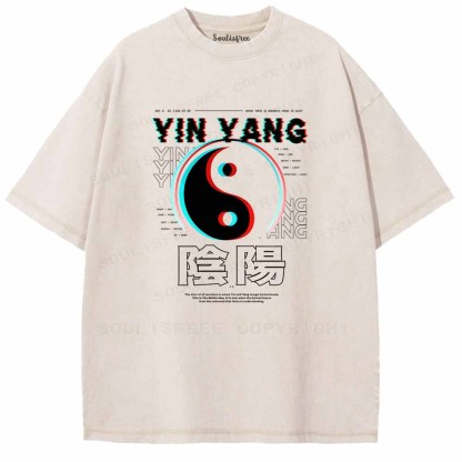 Soulisfree  YIN YANG Washed Tee