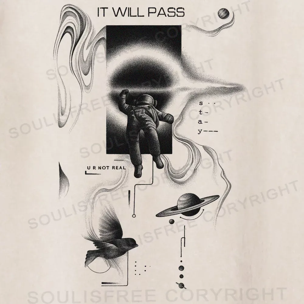 IT WILL PASS Washed Space T-shirt