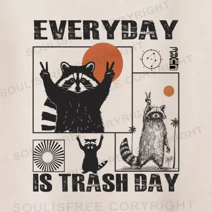 Everyday Is Trash Day Washed Shorts