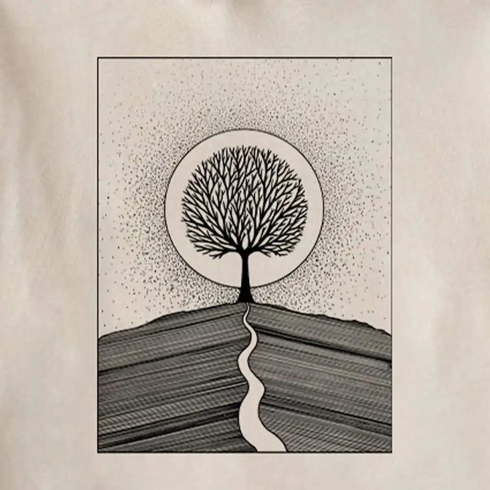 Mountain Range  Washed Hoodie