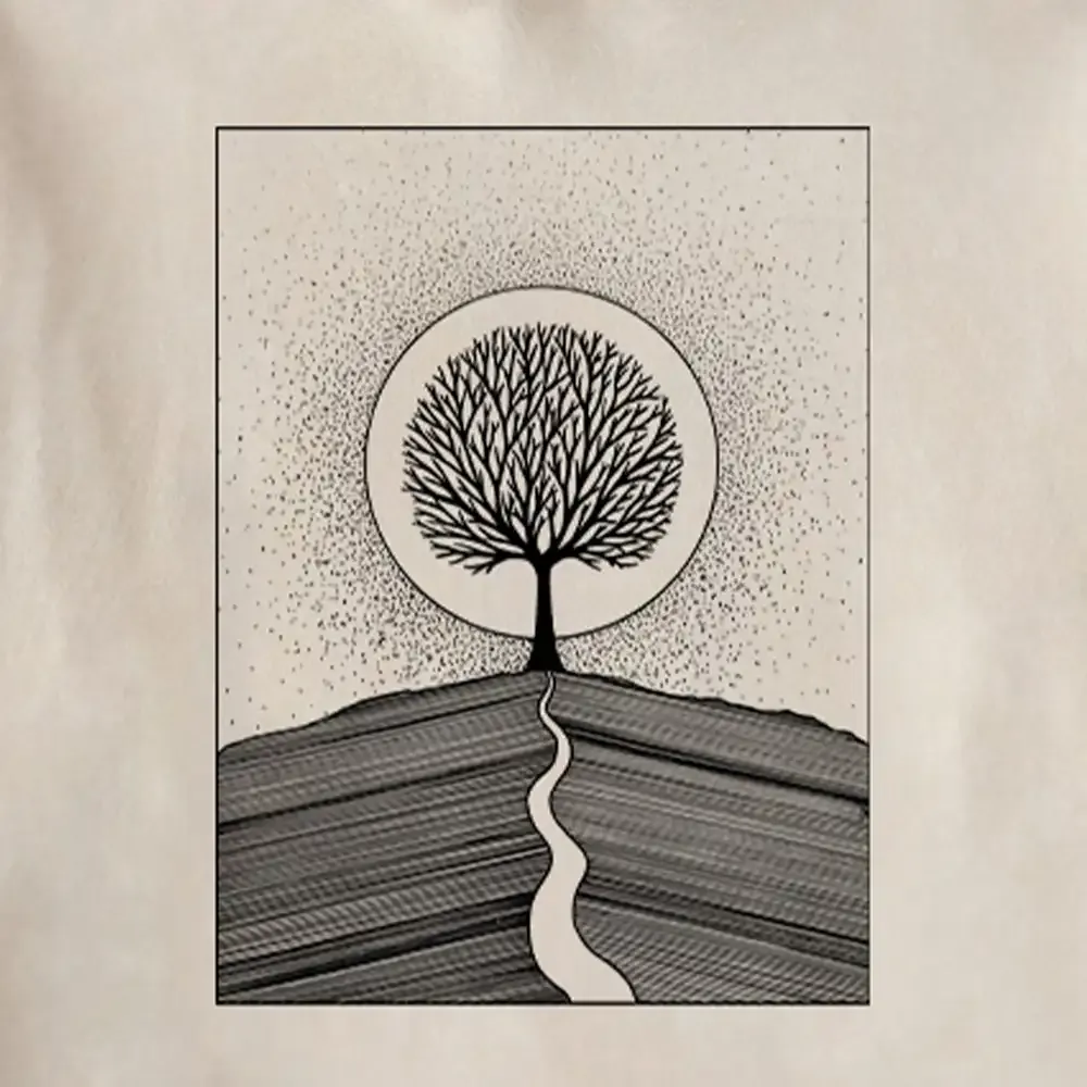 Mountain Range  Washed Hoodie