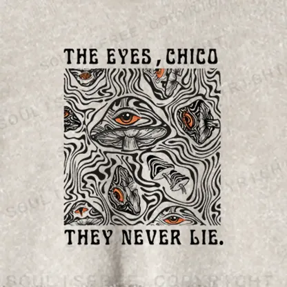 Mushroom Eyes, Infinite Truth Washed Cropped Sweatshirt