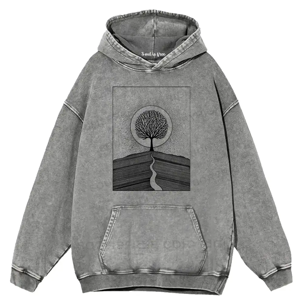 Mountain Range  Washed Hoodie