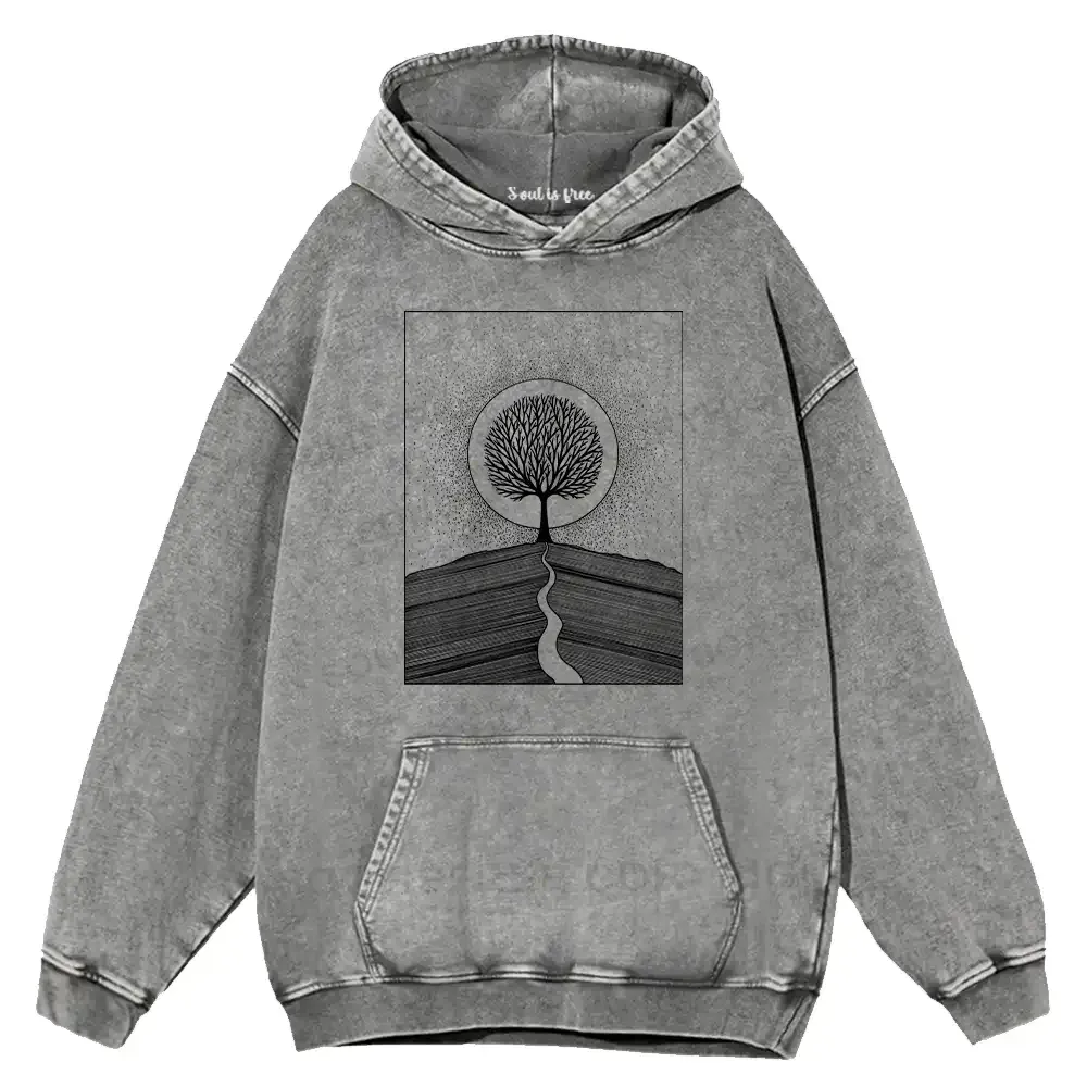 Mountain Range  Washed Hoodie