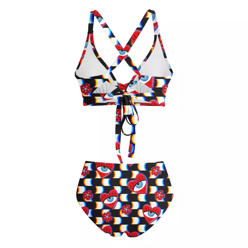 Soulisfree Heart Vision Cowl  Glitch Cross Bikini