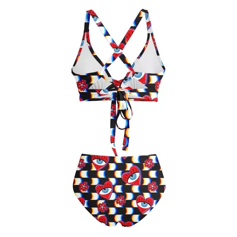 Soulisfree Heart Vision Cowl  Glitch Cross Bikini