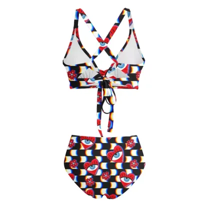 Soulisfree Heart Vision Cowl  Glitch Cross Bikini