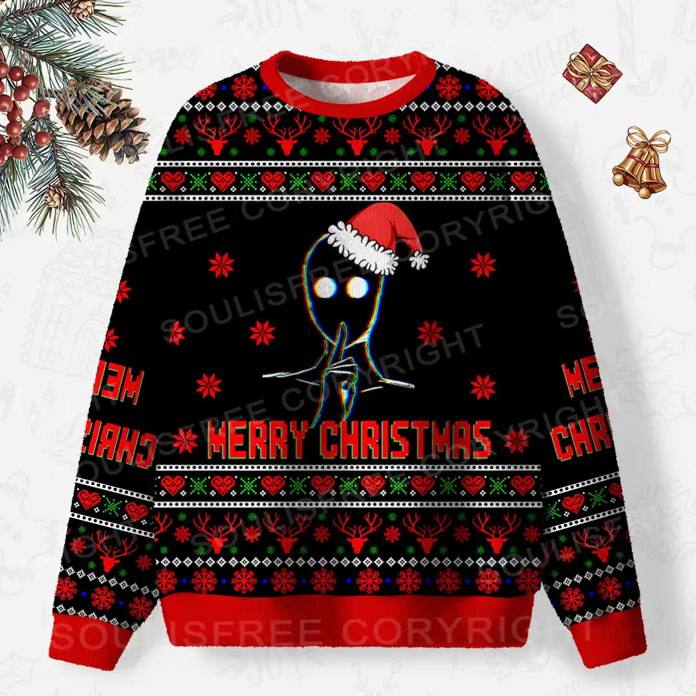 Reminder Of Strangers Ugly Christmas Knit Sweatshirt