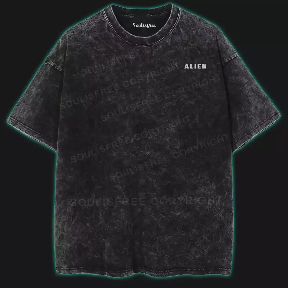 Da Vinci Alien Washed T-shirt
