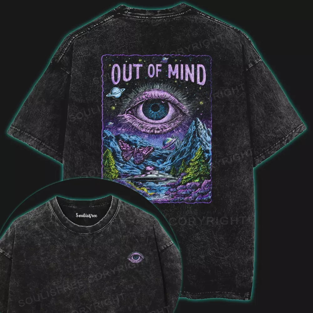 Out of Mind, Into the Cosmos Washed Space T-shirt
