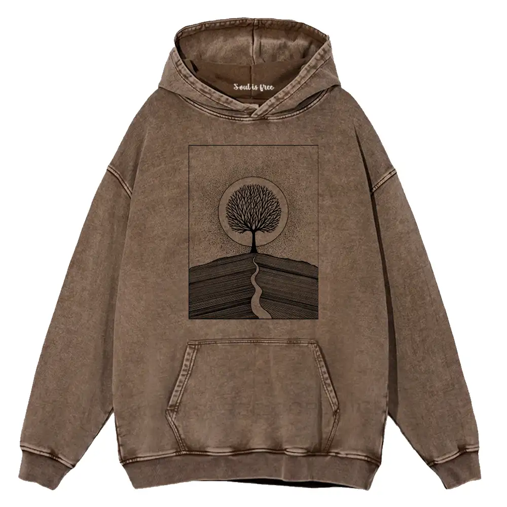 Mountain Range  Washed Hoodie