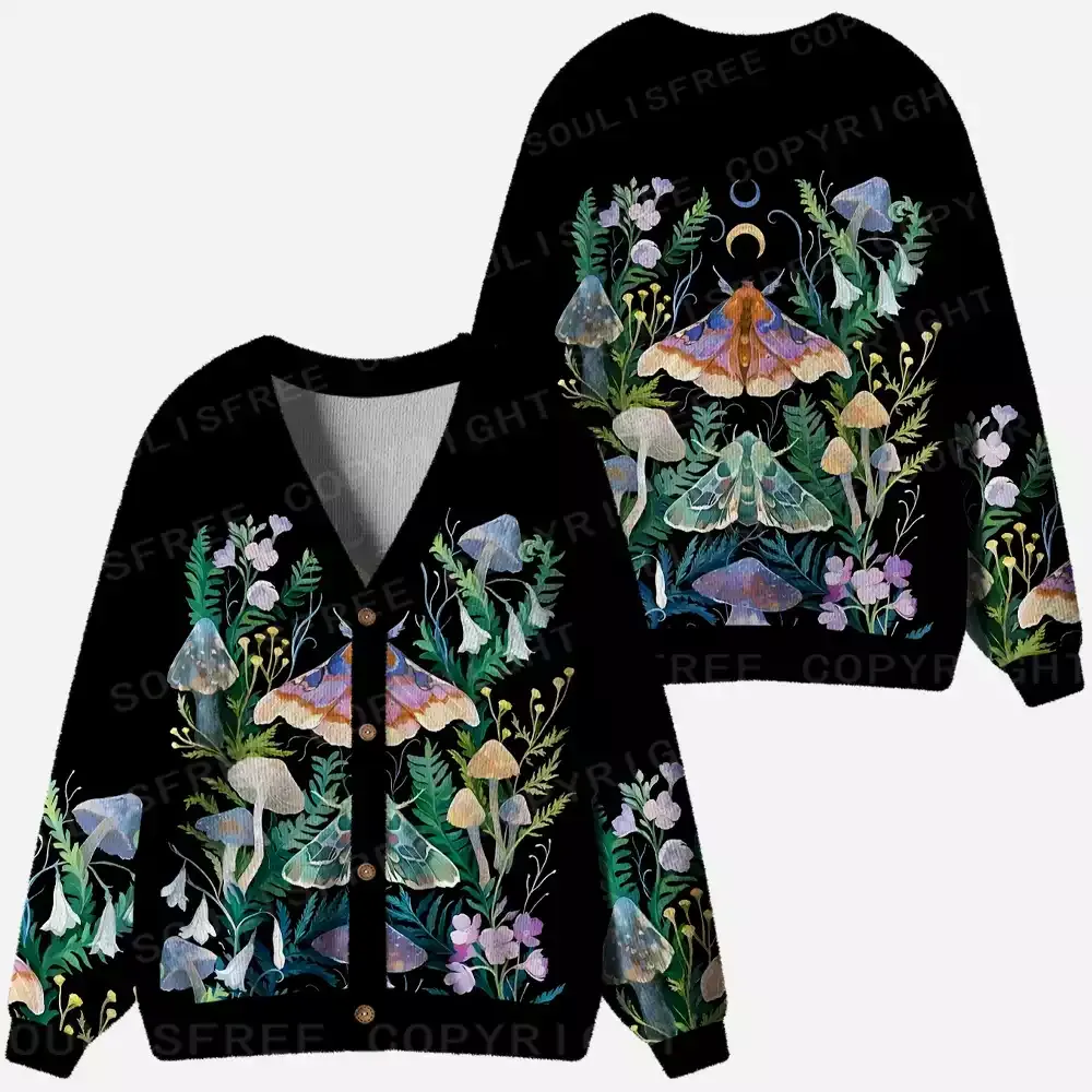 Fungal Moth Grove Ugly Cardigan Sweaters