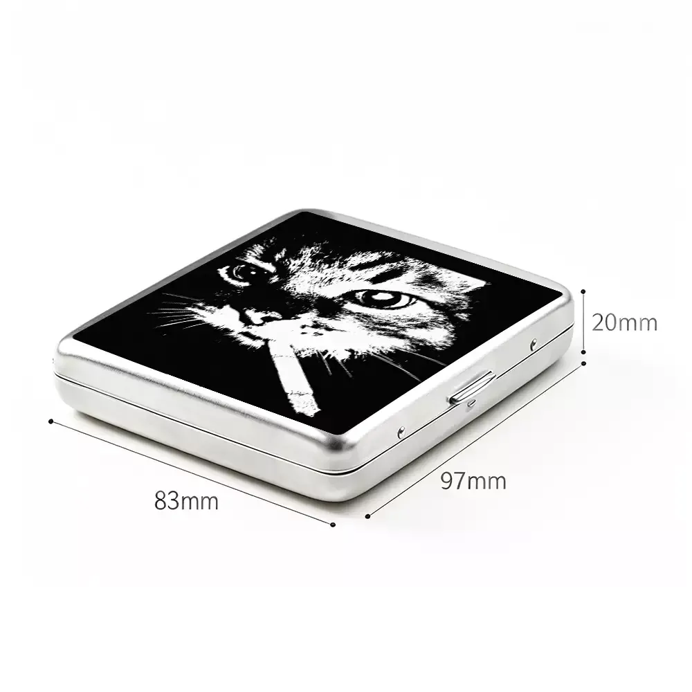 Soulisfree Stylish Feline Vibe Metal Pocket Case
