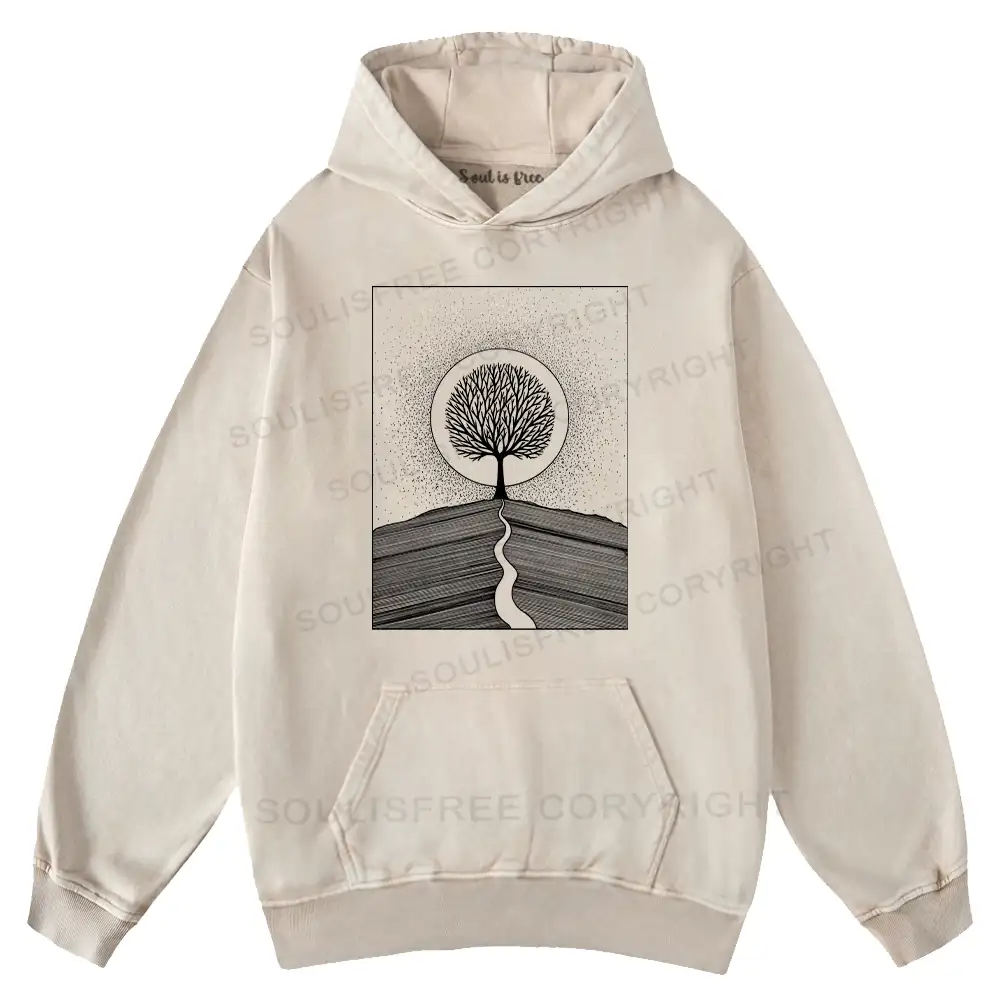 Mountain Range  Washed Hoodie