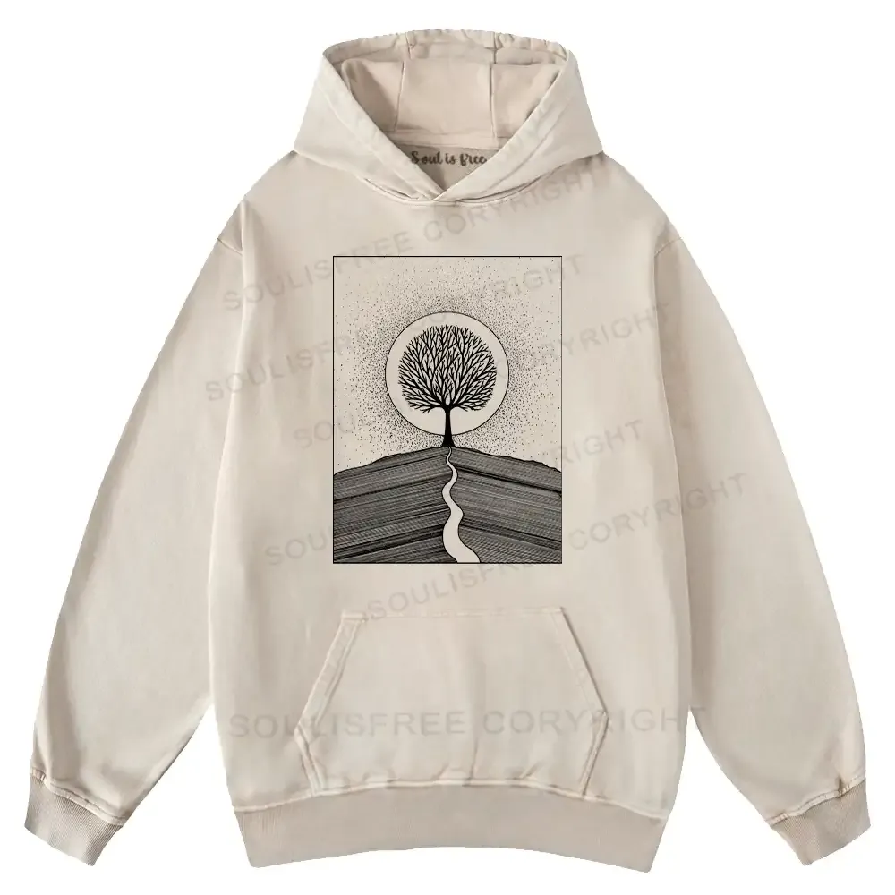 Mountain Range  Washed Hoodie