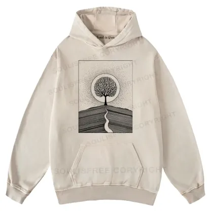Mountain Range  Washed Hoodie