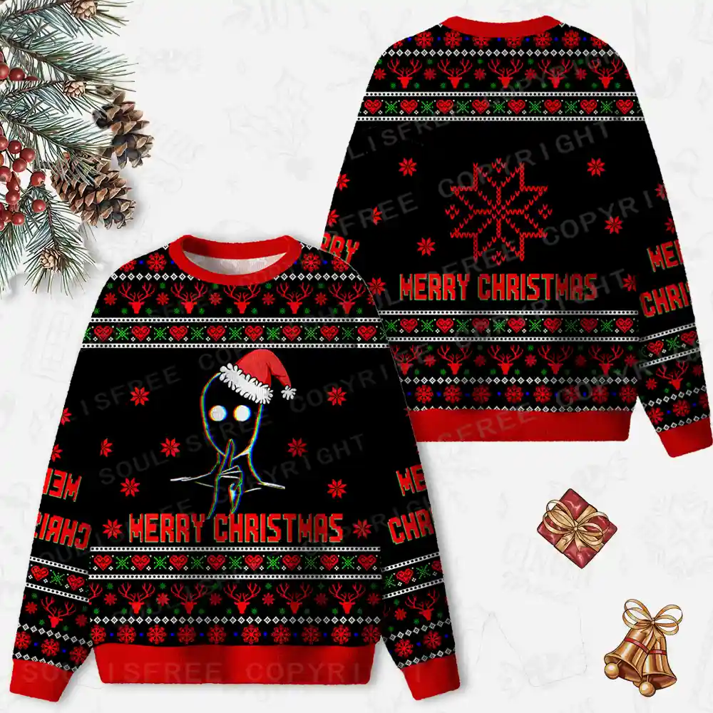 Reminder Of Strangers Ugly Christmas Knit Sweatshirt