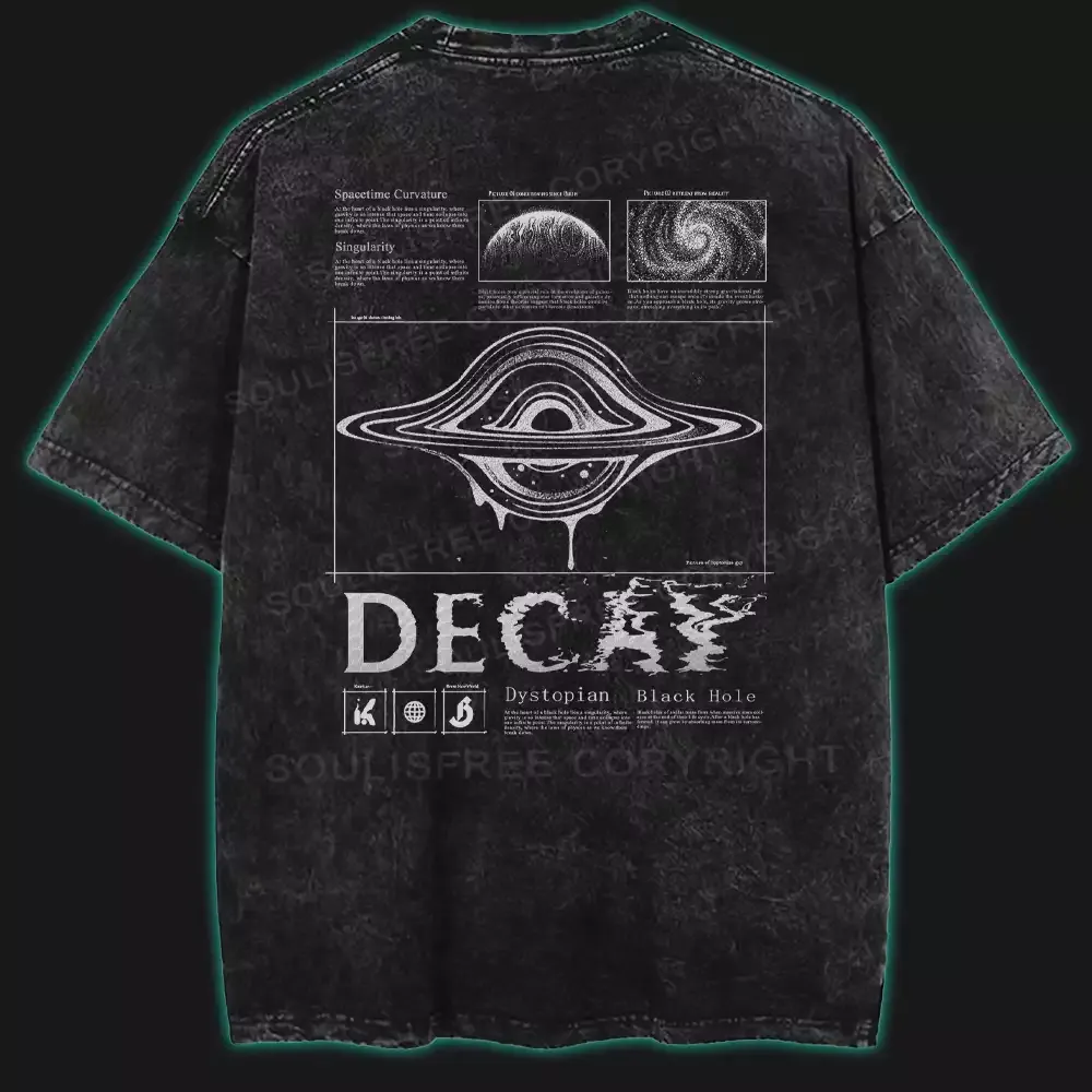 Designed The Universe is Dying Washed Space T-shirt