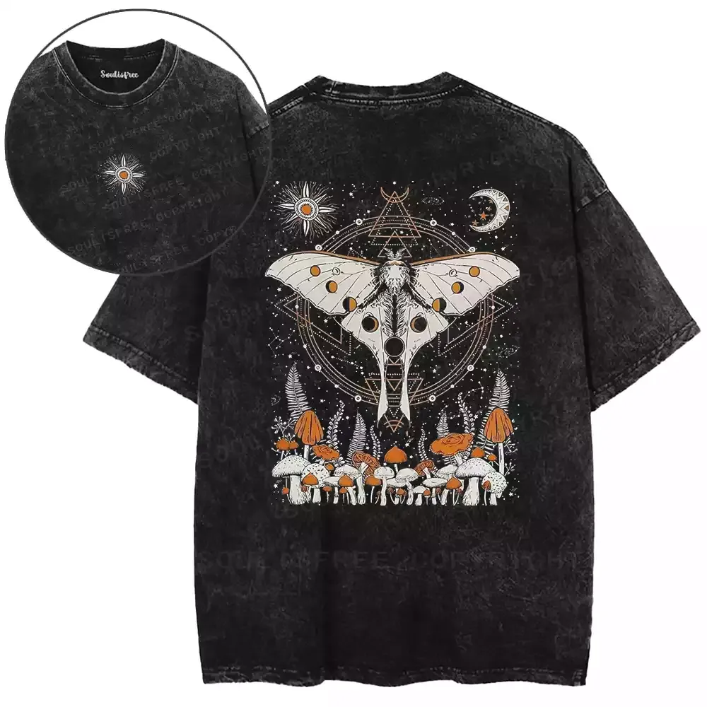 Stellar Moth Mushroom Washed T-shirt