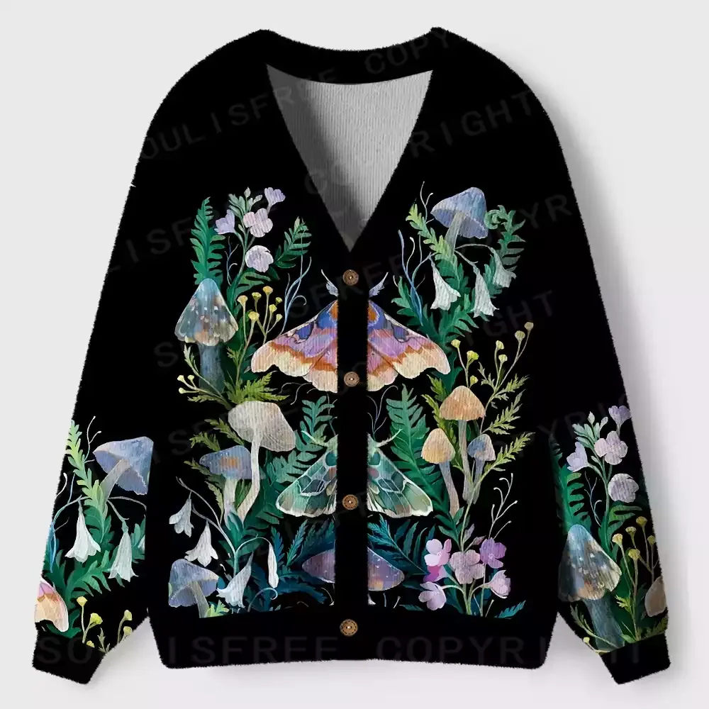 Fungal Moth Grove Ugly Cardigan Sweaters