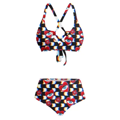 Soulisfree Heart Vision Cowl  Glitch Cross Bikini
