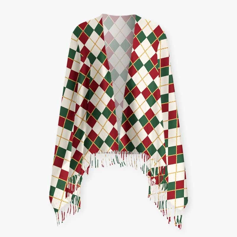 Soulisfree The Timeless Spirit Of Christmas Fuzzy Fringed Scarf