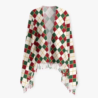 Soulisfree The Timeless Spirit Of Christmas Fuzzy Fringed Scarf