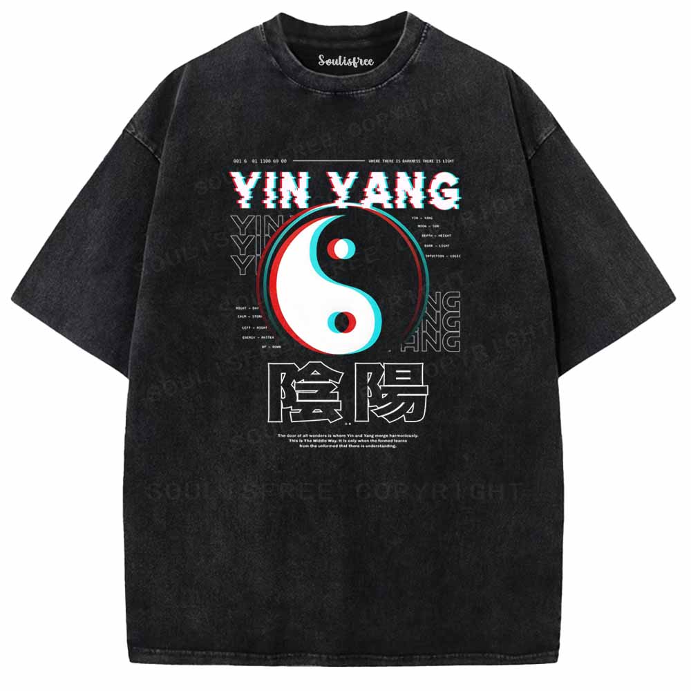 Soulisfree  YIN YANG Washed Tee
