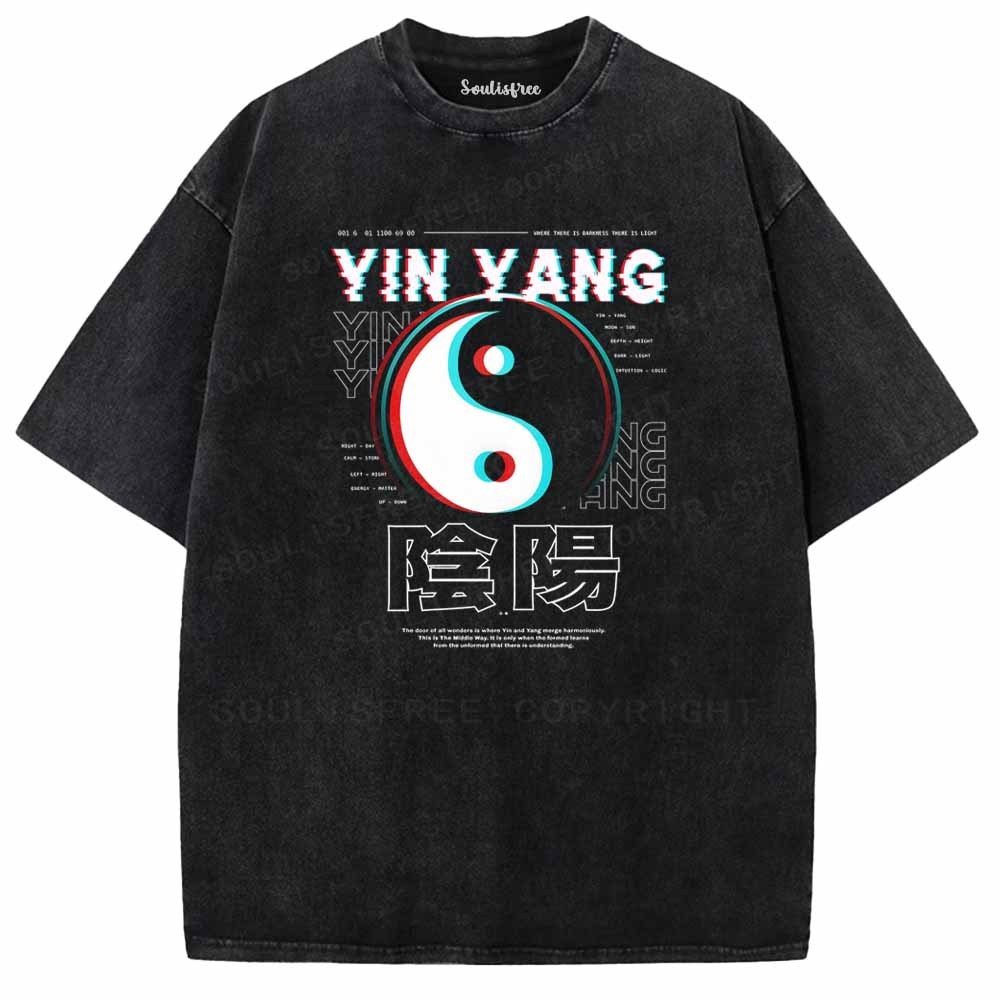 Soulisfree  YIN YANG Washed Tee