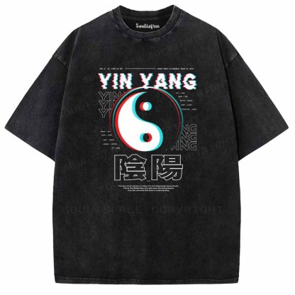 Soulisfree  YIN YANG Washed Tee