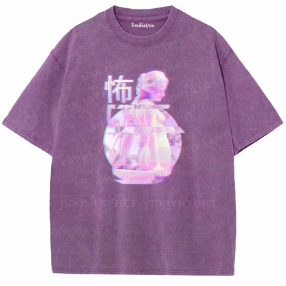 Soulisfree Glitch Marble Goddess Washed Tee