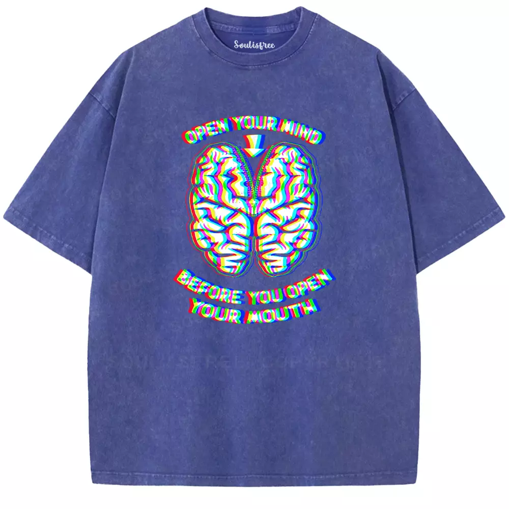 Soulisfree Neon Thoughts, Careful Words Washed Tee