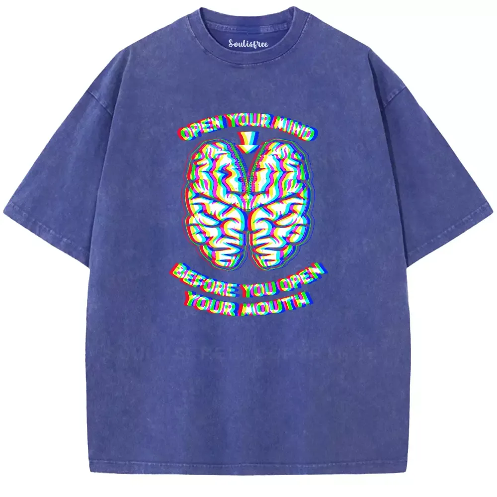 Soulisfree Neon Thoughts, Careful Words Washed Tee