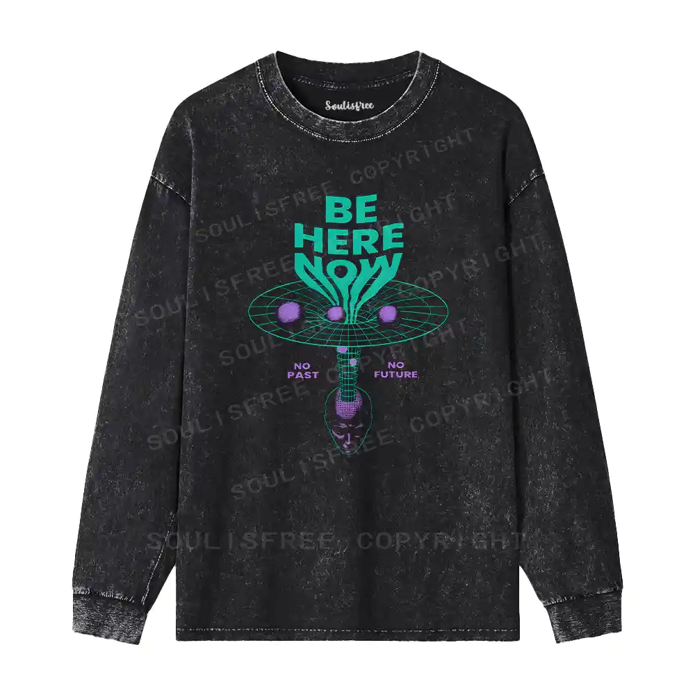 Here Now Washed Long Sleeve Shirt