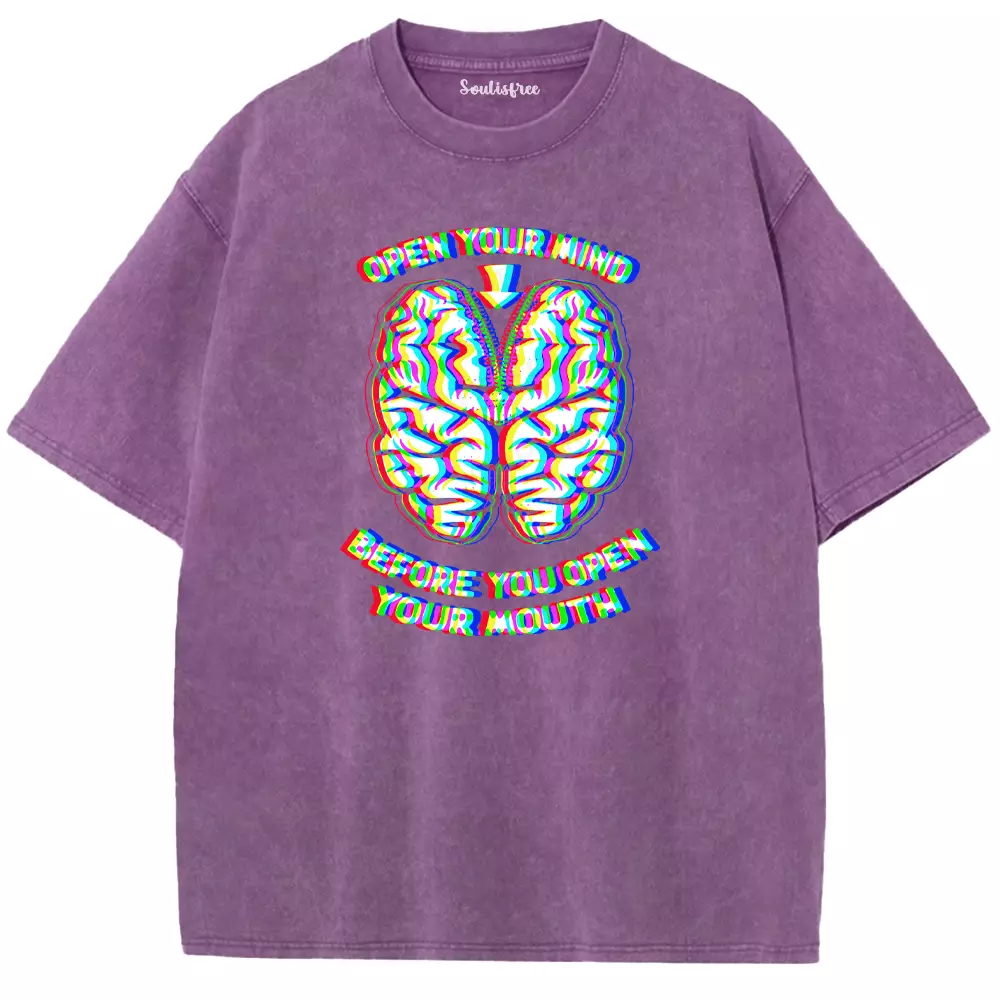 Soulisfree Neon Thoughts, Careful Words Washed Tee