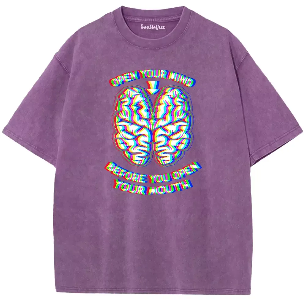 Soulisfree Neon Thoughts, Careful Words Washed Tee
