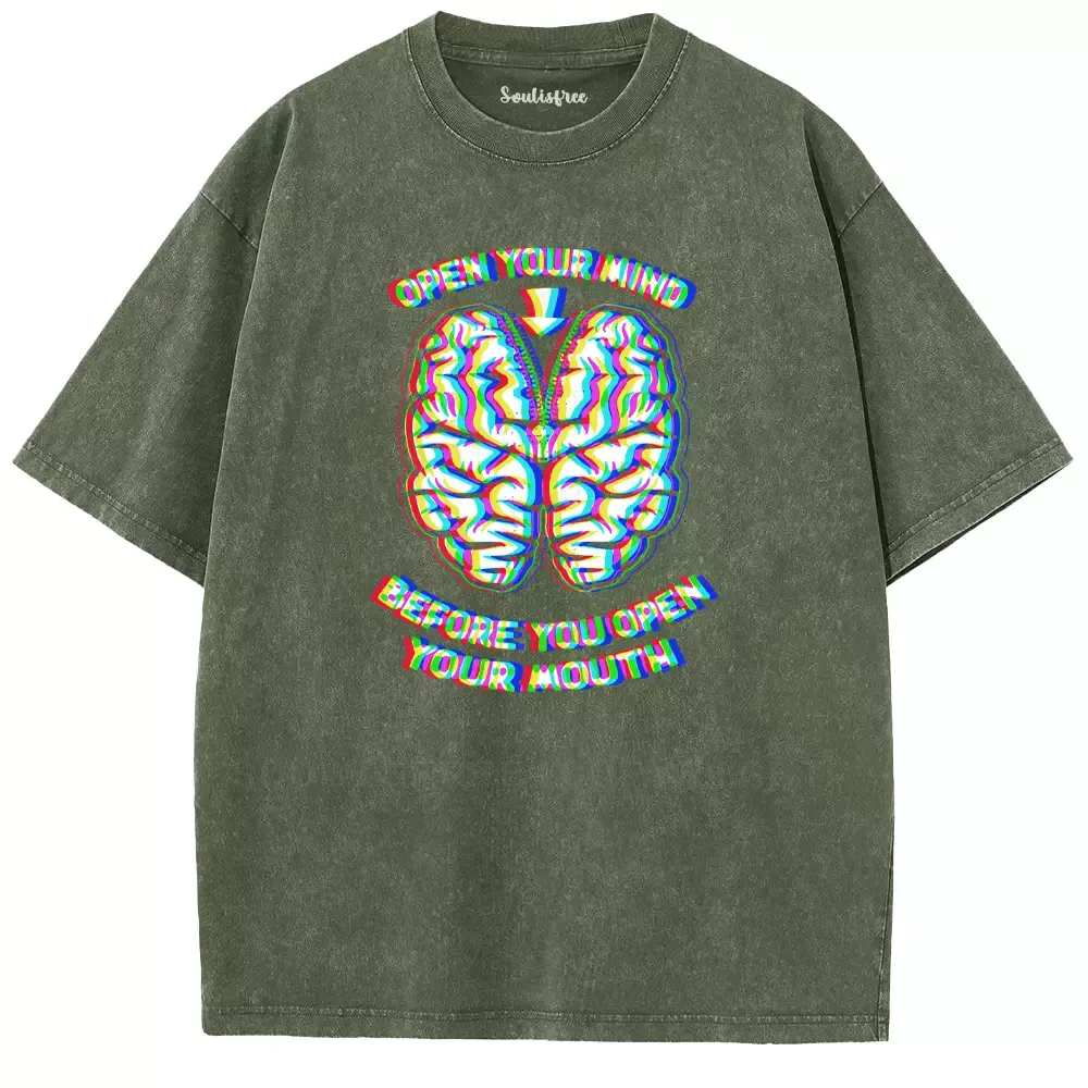 Soulisfree Neon Thoughts, Careful Words Washed Tee