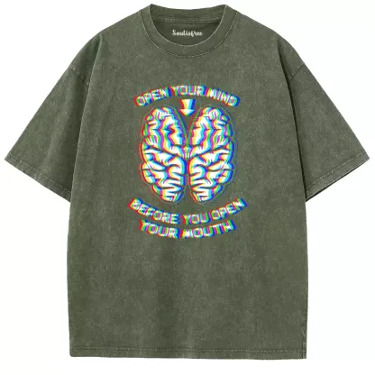 Soulisfree Neon Thoughts, Careful Words Washed Tee