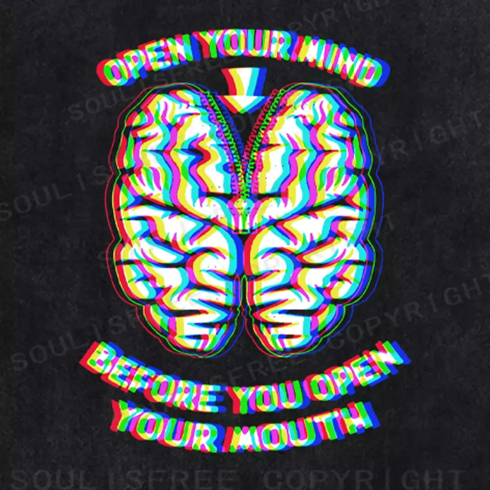 Soulisfree Neon Thoughts, Careful Words Washed Tee