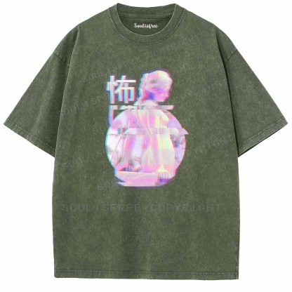 Soulisfree Glitch Marble Goddess Washed Tee