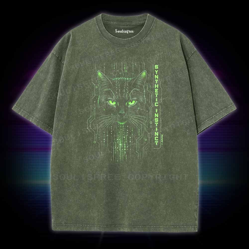 Soulisfree Matrix Black Cat Washed Tee