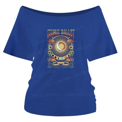 Psychedelic Ballet Off Shoulder Top