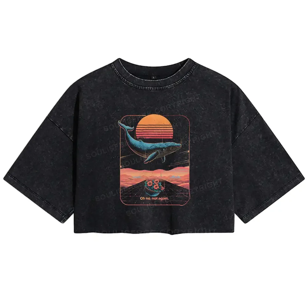 Designed Galactic Lullaby Washed Crop T-shirt