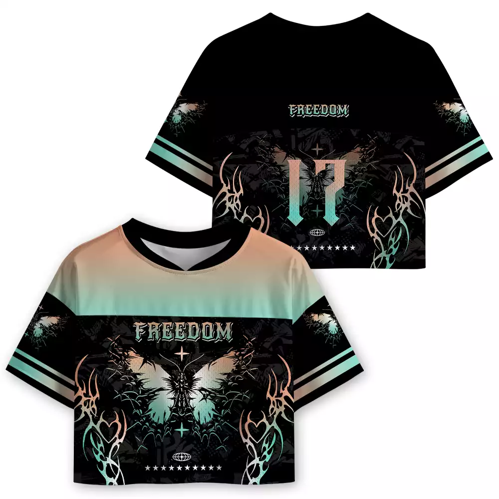 Soulisfree Freedom in Motion Cropped Mesh Jersey