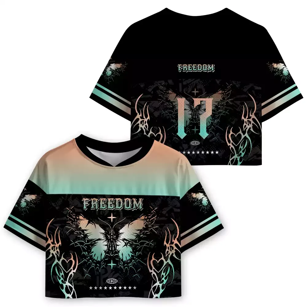 Soulisfree Freedom in Motion Cropped Mesh Jersey