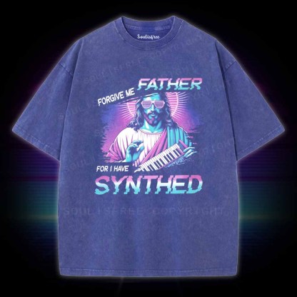 Soulisfree Vaporwave Synthesizer Jesus Washed Tee