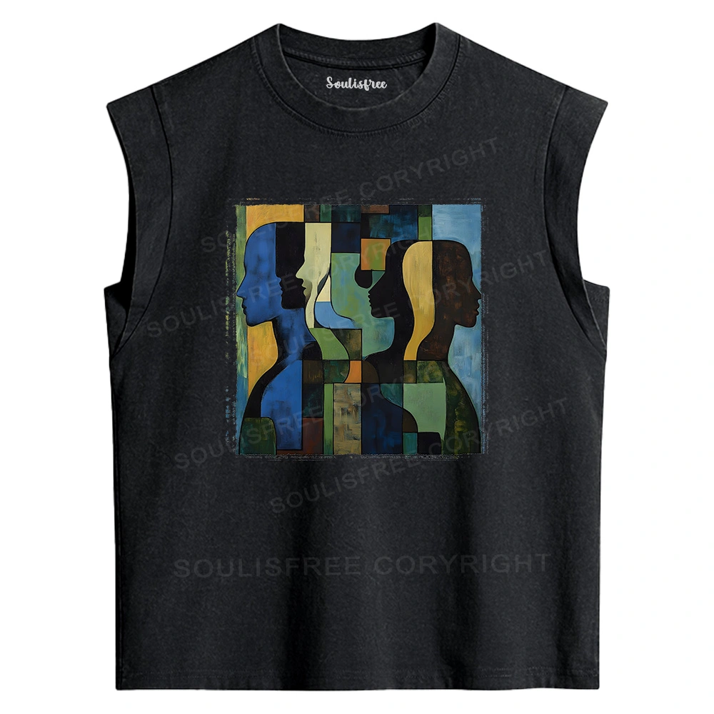 Great Thinker Washed Tank Tops