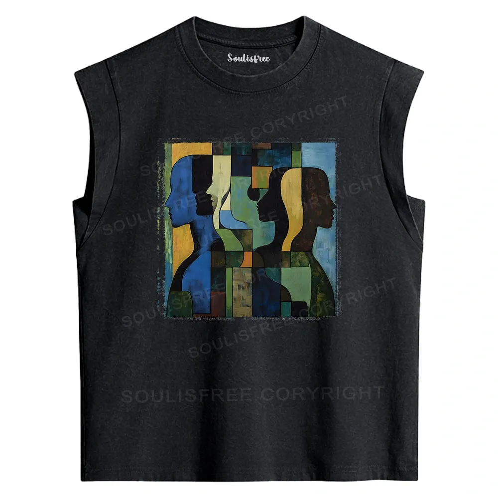 Designed Great Thinker Washed Tank Tops